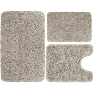 Velvet Memory Foam Bathroom Rug Set Of 3 Water Absorption Non Slip Extra Soft Bath Mats Machine Washable&Dry Toilet Floor Mat2026