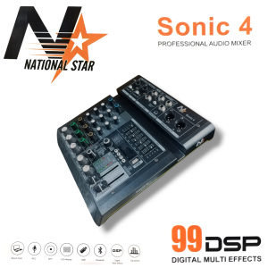 National Star Sonic 6 and Sonic 4 Professional Audio Mixer with 99 DSP Digital Multi Effects