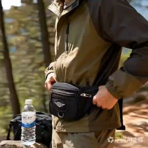 Fashion Mens Wear Resistant Large Capacity Waist Bag HUIHAO Premium Crossbody Bag