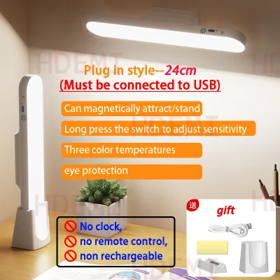 LED Eye Protection Table Lamp With Clock Remote Control 10W 3 Colors Switching Student Reading and Learning Desk Lamp