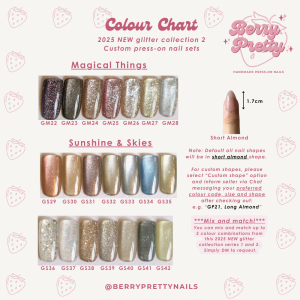 [🍓BerryPrettyNails🍓] Premium Handmade Press On Nails | 2025 NEW Glitter Collection 2 | Fast delivery | Customisable