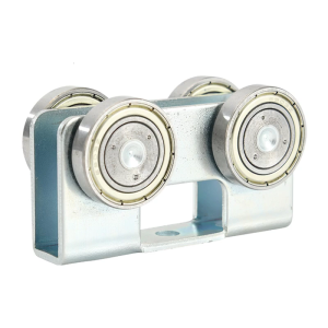 Elegant Silver 4 Wheel Trolley Rollers for Enhances Load Distribution On 1 5/8Inch Strut Channel High Performances