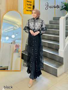JUWANA Kurung rok plisket kebaya modern belt oneset elegan untuk baju Pesta wanita Kondangan Wisuda lebaran