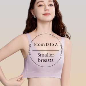 Veimia Breast Minimizing Lightweight Push-Up Bra Without Steel Ring Plus Size Underwear 大胸显小内衣