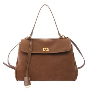 Túi xách nữ mẫu mới túi đeo vai da lộn phong cách retro dung tích lớn túi xách tay công sở túi tote cao cấp.