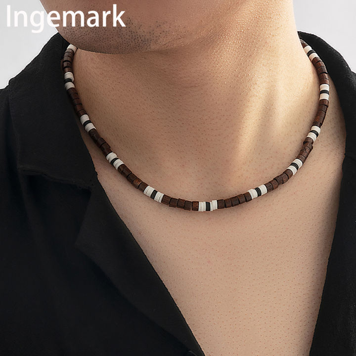 Hesroicy Men Necklace Layered Ethnic Style Metal Flower Pendant Wax Rope  Wooden Beads Turquoise Clavicle Chain Jewelry Accessories - Walmart.com