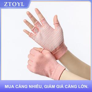 【ZTOYL】 Phụ Nữ Không-Trượt Găng Tay Yoga Thoáng Khí Tập Thể Dục Pilates Nửa Ngón Tay Găng Tay Thể Thao Ngoài Trời Đi Xe Đạp Câu Cá Tập Thể Dục Găng Tay Cho Phòng Tập Thể Dục