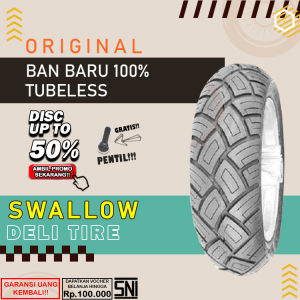 Ban Motor Matic Tubeless Swallow Deli Tire Ring 10 Ban Motor Vespa Tubles Depan Belakang Sepasang Ring 11