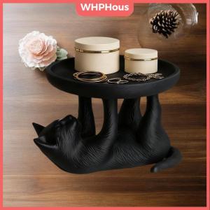 WHPHous 3D Printed Fun Cat Jewelry Tray Playful And Cute Cat Design Novel Style Ideal For Desktop Organization