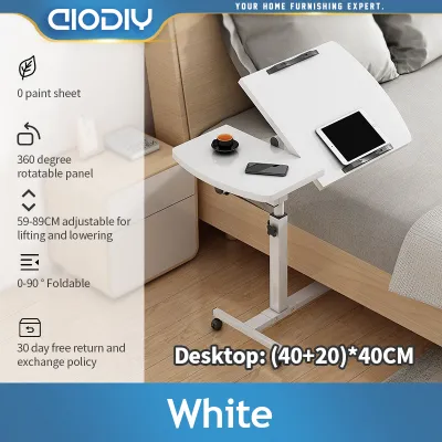 AIODIY Minimalist Liftable Foldable Laptop Table Home Adjustable Mobile Desk Portable Rotating Writing