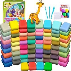 ESSENSON Air Dry Clay 27 Colors Modeling Clay for Kids DIY Molding Magic Clay for with Tools Party Favors Toys Gifts for Age 3 4 5 6 7 8+ Years Old Boys Girls Kids