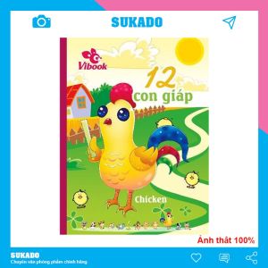 Tập học sinh 100 trang 4 ô ly kẻ ngang VIBOOK 12 con giáp 100 trang SUKADO