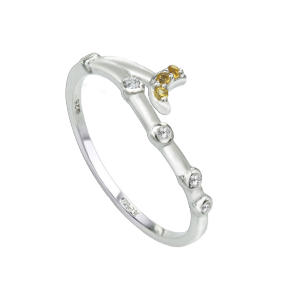 A.CEMI Lucine Citrine Buildable Gems Ring  แหวนเงินแท้ พลอยแท้ซิตริน
