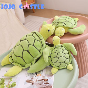 JOJO CASTLE 30/45/60/80cm Lovely Tortoise Plush Toy Kawaii Stuffed Soft Sea Turtle Pillow Animal Doll Sofa Back Cushion Gifts for Children Girl