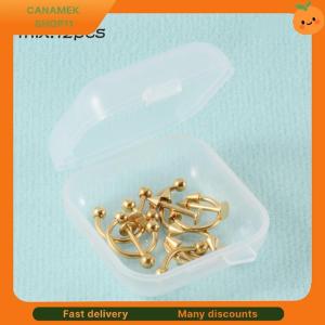 ❣️❣️❣️ 12Pcs Set Surgical Steel Silver Color Gold Plated Black Rainbow Ear Nose Eyebrow Labret Basic  Jewelry Set 8mm