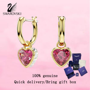 💎 Swarovski 💎 Womens fashion earrings Gold plated Heart shape red crystal gemstone 5684760 Chroma Drop Earrings Valentines Day gift Birthday gift