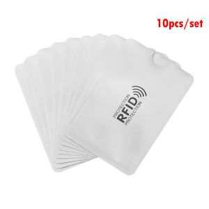 【Ready Stock/COD】10Pcs Smart Anti Theft Prevent Scanning Aluminium ID Bank Card Case Card Holder Card Protector Sleeve Anti Rfid Wallet