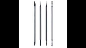 btnx 4PCS Leather Sculpting Stamping Tool Set -  Hair Texture & Detailing Kit for Leather Craft Z5Q1T