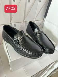 [Mới] 7702 Giày mọi giày lười giày công sở Nam mũi tròn da mềm khóa ngang Fashion thời trang thanh lịch size 39-44❣️💖