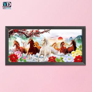 [Uetech] 11CT Handcraft Printed Embroidery Set DIY Running Horse Landscape Cross Stitch