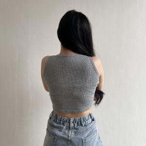 KEI l Rib Knit Tanktop l Crop Tank Wanita l Tanktop Rajut Premium