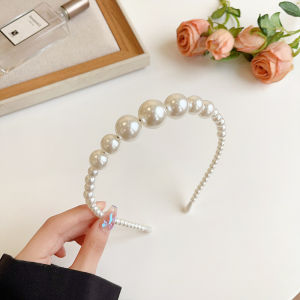 Bando Mutiara Korea Lucu Hairband Bandana Korean Style Fashion Aksesoris Rambut Wanita
