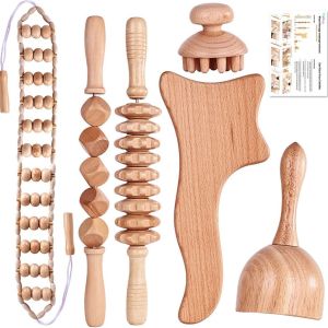 6/16 Pcs Wood Therapy Massage Set Wooden Therapy Tools for Body Muscle Pain ReliefBody Sculpting ToolsFascia Massage