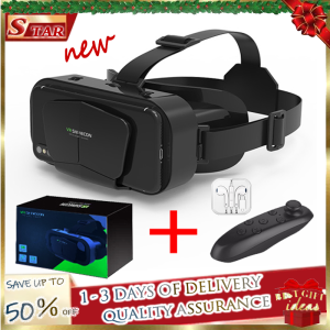 【COD+Local sellers】G10 IMAX Giant Screen VR 3D Glasses VR Shinecon G10 Virtual Reality Box Google Cardboard Helmet for 4.7-7" SmartphoneMatching Joystick