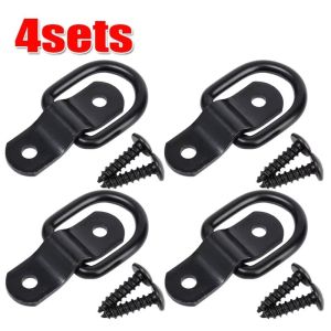 4Pcs D Ring Tie Downs Car Pull Ring Hooks Cargo Tie Down Ring Lashing Ring Staple Set Multi Purpose