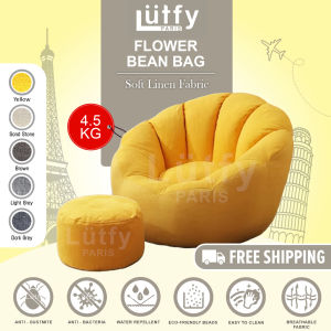 [Ready Stock] FREE ROUND PEDAL Flower Bean Bag with 4.5 kg(+/-) FILLING BEAN ! Durable Water Repellent Breathable Fabric