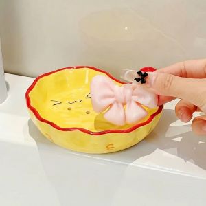 ZGNAY MALL Cartoon Luo Fried Shrimp Soap Box Ceramic Exquisite Soap Shelf Convenient Funny Draining Soap Dish Bathroom