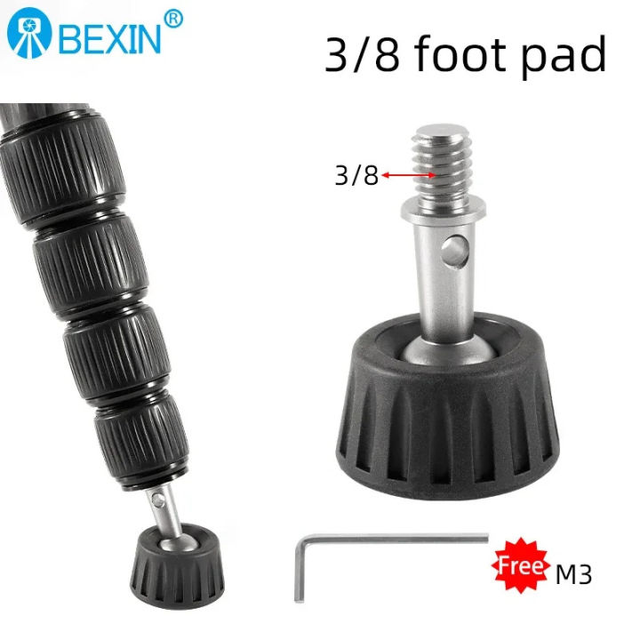 Bexin universal tripod rubber feet monopod foot pad 3/8 inch screw
