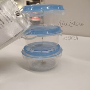 WADAH TRANSPARAN KECIL IKEA SET ISI 3PCS TEMPAT SAMBAL BUMBU DPUR/gratis ongkir bayar diTempat