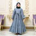 Gamis Anak Perempuan Usia 7 - 13 Tahun / Dress anak Katun Polos / Gamis susun anak terbaru 2024. 