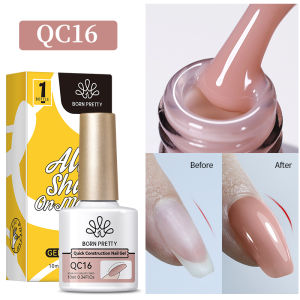 BORN PRETTY Nail Polish Nude Construct Hard Gel Milky White Pink Semi Permanent Sequins Nail Art Varnish