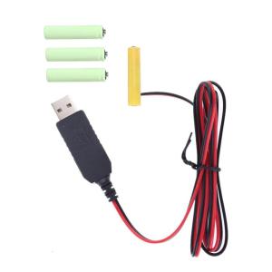 Universal USB to 6V AAA Virtual Elimination Cable Cord USB Converter Wire Line for Radio LED Light Toy Remote