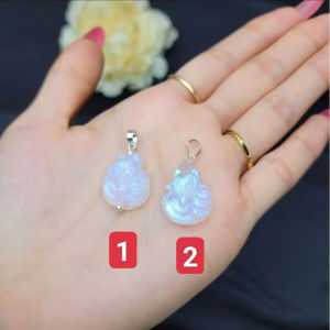 Q743 Mặt hồ ly Moonstone VIP ôm dây xâu kim tiền móc bạc Kim và Thuỷ - Phong Thuỷ TUDO P