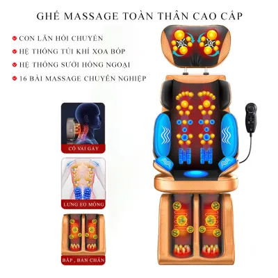 Ghế massage ghế mát xa toàn thân ghế mát xa hồng ngoại trị liệu Good Life dạng ghế ngồi cao cấp massage thông minh giúp thư giãn an toàn cho sức khoẻ mọi người ( Bảo hành 2 năm lỗi 1 đổi 1 trong 7 ngày )
