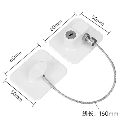 Refrigerator Lock Fridge Lock with Silicone Wire Protection Fridge Locks for Kids Easy To Use and Install Fridge Locks with Key Surface-Friendly Freezer Lock