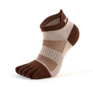 ห้านิ้วเท้าถุงเท้ากีฬาผ้าฝ้ายระบายอากาศได้ดีถุงเท้าระบายอากาศระดับข้อเท้าสำหรับวิ่งของนักกีฬา