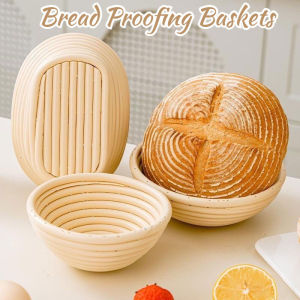 Natural Rattan Banneton/Sourdough Bread Proofing Basket with Cloth Liner