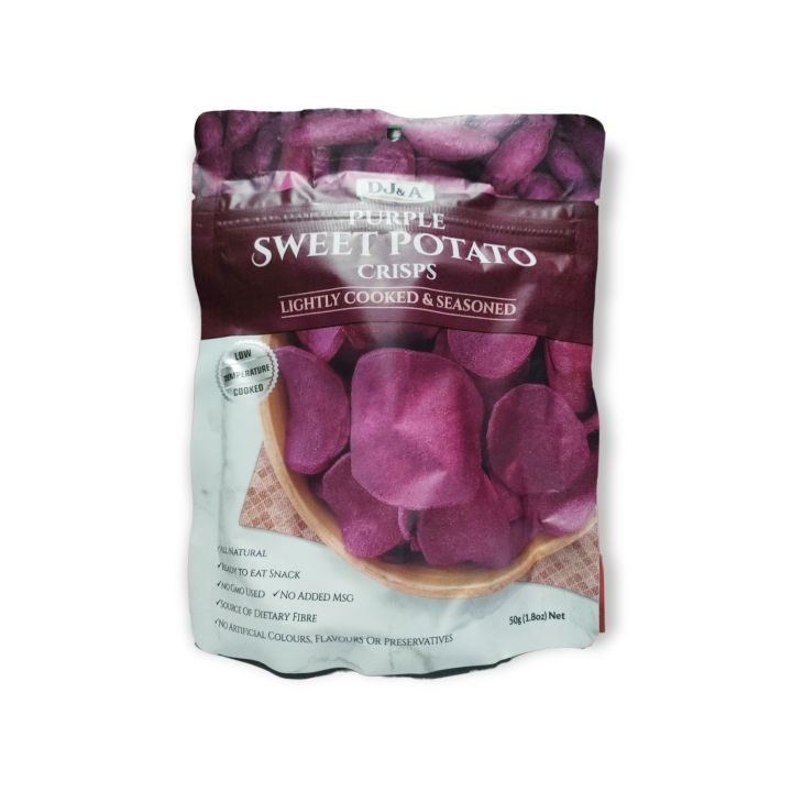 (Australia) DJ&A Purple Sweet Potato Crisps. 50 grams.