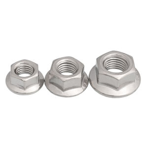 316 Stainless Steel Hexagon Flange Nuts M3 M4 M5 M6 M8 M10 M12 Flange Nuts Hex Lock Nuts With Pad Lock Nut Anti-slip Locking Nuts