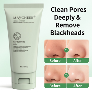 Herbal Exfoliating Gel Sensitive Skin Facial Cleansing Gel Deep Pore Cleansing Gel Natural Ingredients Facial Skincare Products