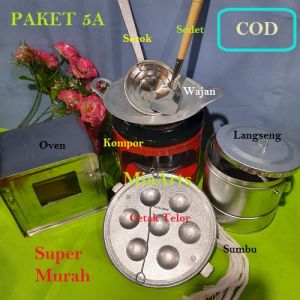 Mainan Masak Masakan (Pkt 5A /H) Kompor dan Alat Masak Mini Masakan Tradisional 7 Barang