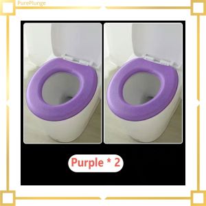 【Bestselling Product】 PurePlunge 2 Pcs Waterproof Soft Toilet Seat Cover/EVA Adhesive Bathroom Toilet Seat Cover Pads /Thicker Toilet Seat Lid