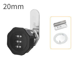 20mm Kunci Kombinasi Laci /Kunci Loker Lion/Kunci Kode 3 Digit/Pintu Lemari Password/Theft Meja Lemari Pakaian Pintu