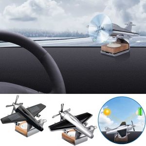 LGJGHJG Helicopter Model Car Essential Oil Diffuser Solar Wooden Base Small Airplane Car Ornament Exquisite Long Lasting Car Air Freshener Car Interior Decoration