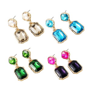 Minimalists Cubic Designs Studs Earrings Sturdy Alloy Comfortable Wear Day To Night Versatile Pieces