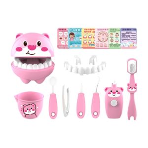 PENTU Montessori Dental Pretend Play Set Educational Early Learning Dental Simulation Toy Set Funny Intelligence Children Brushing Game Toddlers